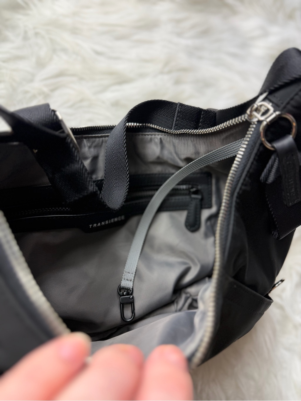 Transience Black Nylon Shoulder Bag — image 6 of 6